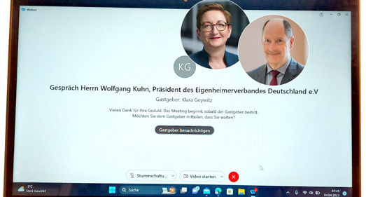 Treffen von Klara Geywitz und Wolfgang Kuhn